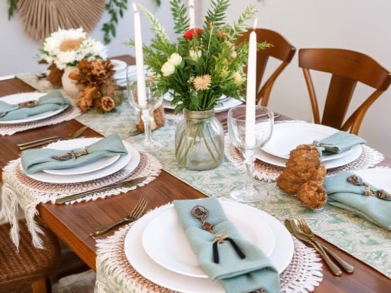 Boho-Inspired Table Setting Ideas