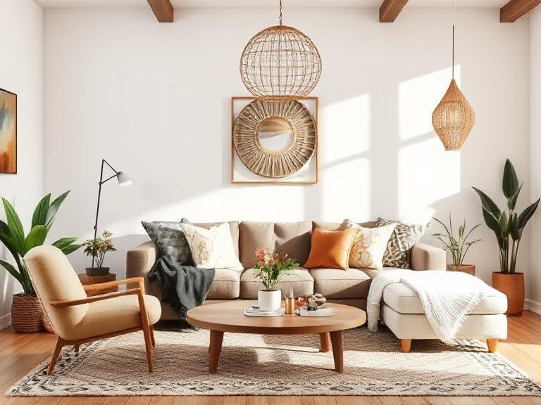 Boho Minimalist Living Room Decor