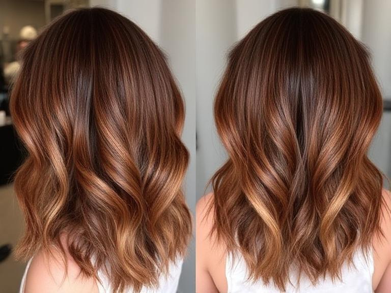Caramel Highlights on Brown Hair